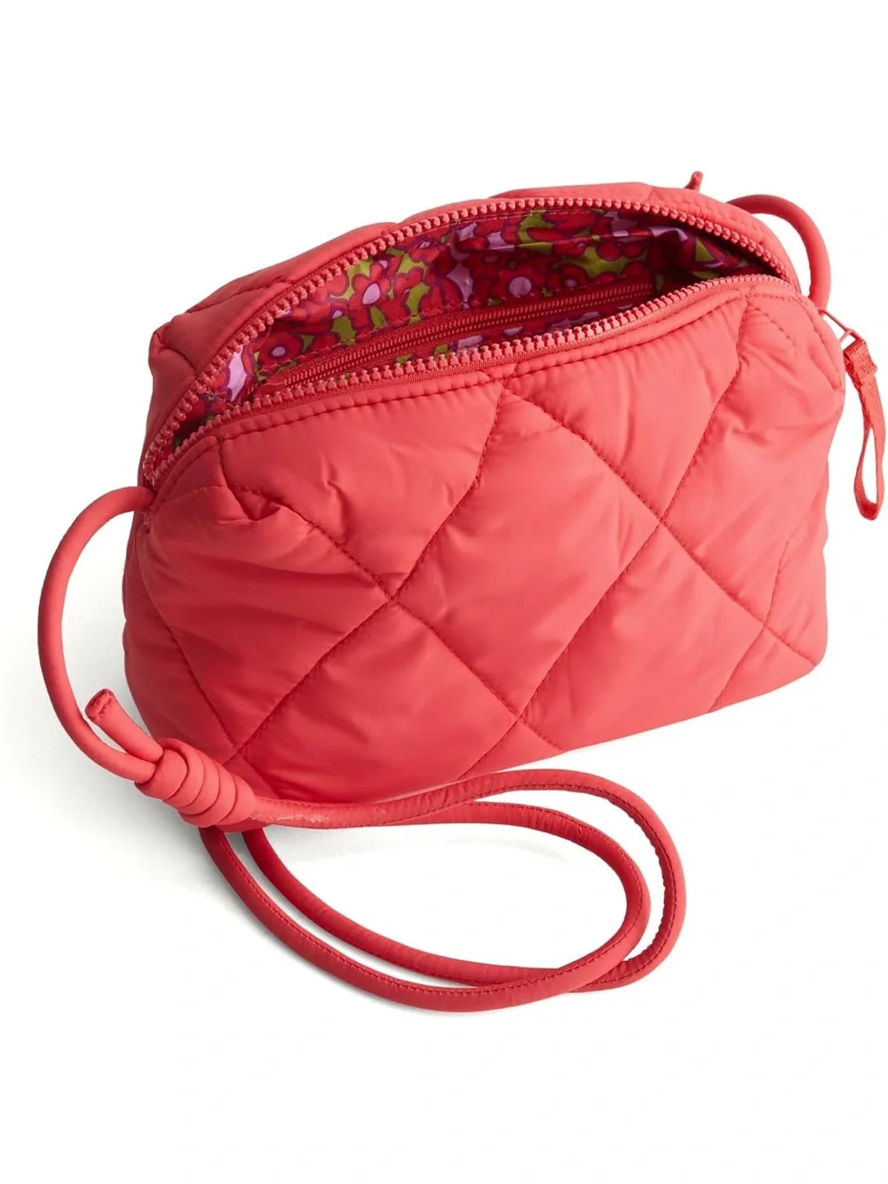 New Vera Bradley Featherweight Quilted Blake Crossbody Bag Coral